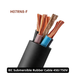 Câble électrique submersible pour pompe à eau de puits profond H07RN8-F-450/750V 3 ou 4 conducteurs 4*1 4G2.5 <span class=keywords><strong>4G4</strong></span> 4G6 triphasé 25mm - Product Image 1