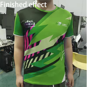 Tất cả trên in thăng hoa in logo OEM thoáng khí quickdry crewneck quần áo ngắn tay áo người đàn ông tùy chỉnh thăng hoa t Áo sơ mi - Product Image 2