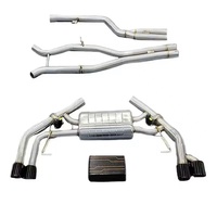 Exr BMW X3/X4 M40i G01/G02 3.0T B58 pour système d'échappement arrière 1,5 mm d'épaisseur en acier inoxydable 304/titane, valve polie miroir