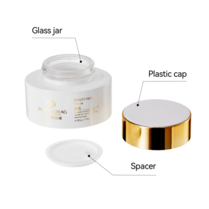 Venta al por Mayor de Envases de Vidrio Cosméticos Blancos de Lujo para el Cuidado de la Piel, de 40 ml, 100 ml, 120 ml, 30 g, 50 g, Juego de Envases para Colección de Productos para el Cuidado de la Piel - Product Image 3