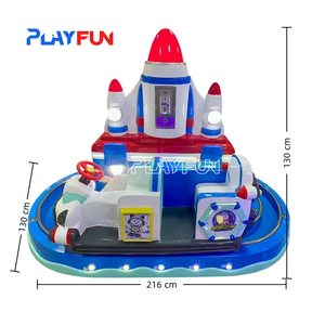 Weltraum-Raketen-Doppelsitzer-Kreisbahn mit LED-Beleuchtung für Einkaufszentren und Spielplätze - Product Image 1