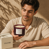Bougie parfumée à 3 mèches 300g 200g, marque privée, parfum d'ambiance, aromathérapie, coffret cadeau, décoration de chambre, vente en gros