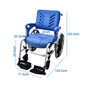 <span class=keywords><strong>Silla</strong></span> de Ducha y Comodidad Ligera de Aluminio de Alta Resistencia con <span class=keywords><strong>Ruedas</strong></span> para Cama, para Cuidado en el Hogar de Personas Mayores, Certificación CE, 125 kg, Envío Inmediato - Product Image 2