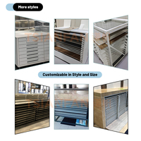 Table de présentation de carreaux en céramique blanche de haute qualité, style tiroir, présentoir de carreaux 60x120, présentoir en marbre et quartz