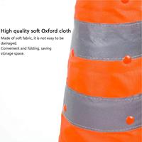 Cônes de signalisation routière pliables, robustes, rétractables, en tissu Oxford PP, 19 pouces, avec 2 bandes réfléchissantes pour le contrôle du trafic