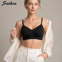 Soutien-gorge de sport sans couture prêt à être expédié, sans armatures, respirant, une pièce, pour tous les jours, à couvrance totale, push-up pour femme