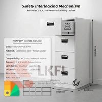 Meuble de rangement vertical en acier pour employés, avec 2, 3 ou 4 tiroirs, pour bureau et maison