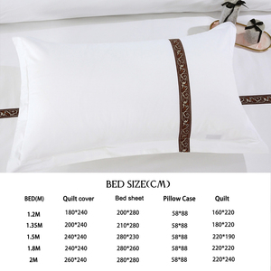 Sang Trọng 100% Bông Jacquard Duvet Bìa Tùy Chỉnh Kích Thước Khăn Trải Giường Trong Trắng Được Trang Bị Tấm Cho Khách Sạn Và Bán Buôn - Product Image 6