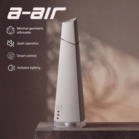 Diffuseur d'arômes intelligent sans eau, diffuseur d'huiles essentielles électrique en aluminium, lumière LED, commande vocale Google