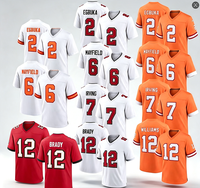 Grosir Jersey Sepak Bola Amerika Bordir Tampa Bay 2026 Baru 2 Egbuka 13 Evans 7 # Irving 6 Mayfield 12 Williams 12 Brady