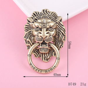 Accesorios Retro al por Mayor con Cabeza <span class=keywords><strong>de</strong></span> León y Leopardo, Aleación <span class=keywords><strong>de</strong></span> Elefante con Pedrería, Materiales para Manualidades DIY - Product Image 6