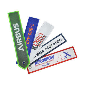 Cá nhân máy bay phản lực <span class=keywords><strong>tag</strong></span> móc khóa vải dệt tùy chỉnh loại bỏ thêu logo cho hàng không hành lý <span class=keywords><strong>tag</strong></span> công ty chuyến bay Quà Tặng - Product Image 3