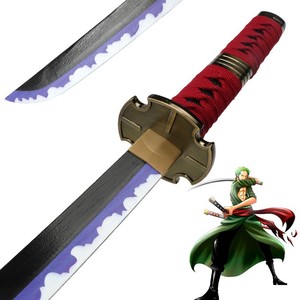 Espada de Madera Sandai Kitetsu de Luffy y <span class=keywords><strong>Zoro</strong></span> con Diseño Original para <span class=keywords><strong>Cosplay</strong></span> de Anime - Product Image 1