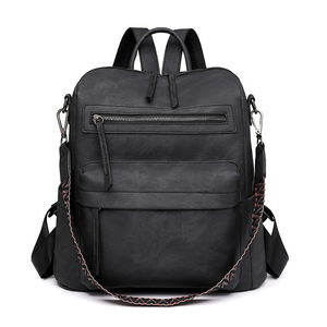 "Sac à dos transfrontalier en cuir souple à motif géométrique pour femmes avec une grande capacité et un design polyvalent" - Product Image 1