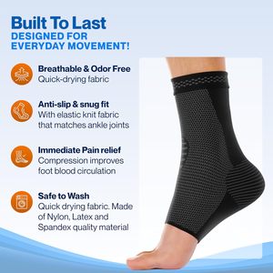 Soporte de Tobillo para Alivio de la Fascitis Plantar, Manga de Compresión para Tobillo para Mujeres y Hombres con Tendinitis - Product Image 3