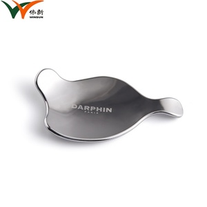 Herramienta de Masaje Corporal de Metal con Logotipo Láser Plateado de Forma Irregular, Tabla Facial Gua Sha - Product Image 6