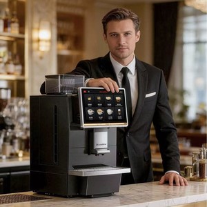 เครื่องชงกาแฟอัตโนมัติเต็มรูปแบบ Dkcoffee Master F11 Big Plus สำหรับธุรกิจ พร้อมชุดบดขนาดใหญ่ ตัวเครื่องทำจากสแตนเลส - Product Image 1