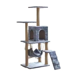 Modern <strong>Large</strong> Wooden <strong>Cat</strong> Tower Multi-Tier Furniture Perch Platform Hideout <strong>Climbing</strong> <strong>Tree</strong> for Kittens' Jumping Sleeping - Product Image 5