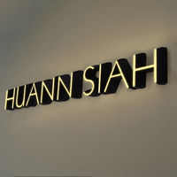 Lettres de signalisation lumineuses minimalistes personnalisées, rétroéclairées, en acrylique, avec logo LED pour les entreprises, les bijouteries, les magasins de marque