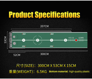 Pgm tl010 3m समायोज्य छेद ढलान पोर्टेबल गोल्फ इनडोर प्रशिक्षण चटाई ऑटो रिटर्न गोल्फ - Product Image 6