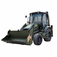 Mini-pelleuse sur chenilles hydraulique d'occasion 2022 JCB-3CX JCB 3DX 4CX 4x4, chargeuse frontale, petite pelleuse sur roues pour travaux de construction
