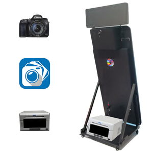 Miroir Magique en Bois de 70 Pouces avec Écran Tactile pour Photomaton, Équipement d'Impression <span class=keywords><strong>Instantanée</strong></span> de Photos Selfie, <span class=keywords><strong>Location</strong></span> Commerciale pour 15 Personnes - Product Image 6