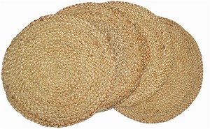 Bamboo Coster Thanksgiving <strong>Placemats</strong> Sets of 8 Boho Water Hyacinth Round Table With Coasters Coffee <strong>Placemat</strong> <strong>Cream</strong> Cotton - Product Image 5