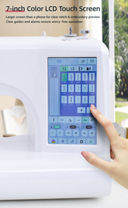 Máquina de Coser y Bordar Computarizada Doméstica Portátil JUKKY ES5 con Pantalla Táctil LCD de 7 Pulgadas, Precio de Fábrica - Product Image 6
