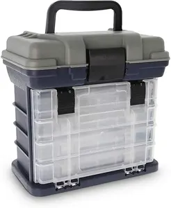 Hand carry 4 Layer fishing bait boxes plastic toolbox storage for fish hook fish feed small tool storage box