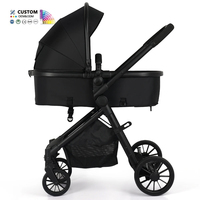 Coches Para Bebes Poussette de luxe pour bébé 4 en 1 Poussette pliable pour bébé Landau 3 en 1 avec siège auto
