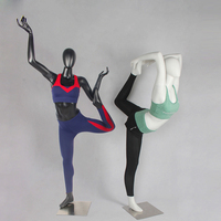 Mannequin de danse en plastique pour vitrine, modèle de yoga, vêtements de sport, unisexe, corps entier, pose autonome