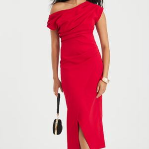 Vestido Maxi Informal Estilo Bohemio XS, Sin Mangas, Cintura Elástica, Tejido de Chifón, Diseño de Parches, Estampado Sólido, Ecológico y Lavable, para Otoño - Product Image 1