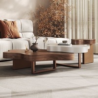 Table basse moderne de taille standard, sur mesure, fabricant OEM, pour projet hôtelier, vente en gros, mobilier de salon, bois écologique