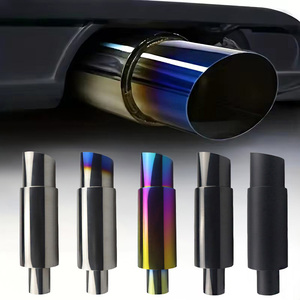 Car Modification Straight Exhaust Pipe Stainless Steel Exhaust <b>Drum</b> Modification Accessories Rear - Product Image 1