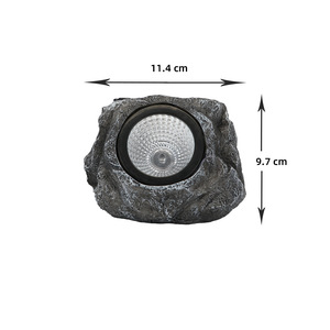 Solar Garden <b>Light</b> Rock Shape <b>Led</b> Outdoor Waterproof Solar Powered With Dual Color Warm White <b>Light</b> For Yard Pathway Landscape - Product Image 2