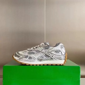 Women's BV Retro Sneakers Luxury Designer Dad <b>Shoes</b> Top Quality Low-top Casual Running <b>Shoes</b> Silvery - Product Image 4