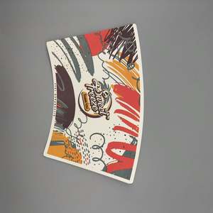 Muestra Gratuita de Vasos de Papel Recubiertos de PE de Grado Alimenticio, Impresos con Flexografía, Embalaje en Forma de Abanico para Uso Industrial, para Aperitivos - Product Image 5