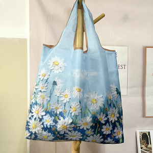 Bolsa de Tela Reutilizable Personalizada con Logotipo, Plegable, de Poliéster, Multicolor, Bolsas de Regalo Grandes, Bolsas de Regalo con Holograma Brillante - Product Image 3