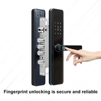 TTlock App Smart Lever Deurslot Biometrische vingerafdruk Digitaal wachtwoord Sleutelloze toegang Geheugenkaart Stalen deur Houten deur