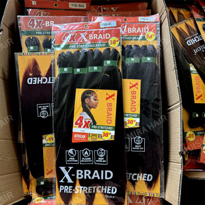 Articolo di Tendenza: <span class=keywords><strong>Extension</strong></span> <span class=keywords><strong>per</strong></span> Treccine Box Braids, 38 pollici, 180g, <span class=keywords><strong>Capelli</strong></span> <span class=keywords><strong>Afro</strong></span> Yaki Naturali Morbidi Pre-Strati e Pre-Stirati, in Confezione - Product Image 4