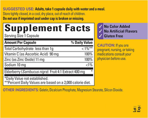 Capsules de Vitamine C à base de baies de sureau fiables et efficaces, capsules de sureau noir, capsules de zinc pour le soutien immunitaire, capsules dures - Product Image 3