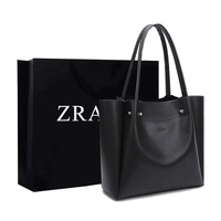 ZA marque transfrontalière femmes nouvelle grande capacité en cuir souple Shopping sac fourre-tout unique épaule poche automne mode