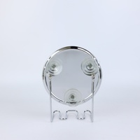 Miroir de rasage portable de 6 pouces avec cadre métallique personnalisé, grossissement 3X, conception à ventouse pour salle de bain ou hôtel