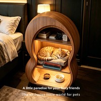 Creatief binnenhuis van massief hout in de vorm van een dierenriemdier, huisdierenmeubilair voor katten en honden