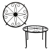 Lot de 5 supports de plantes en métal décents supports de pots de fleurs robustes étagère de pot de plantes en fer antirouille