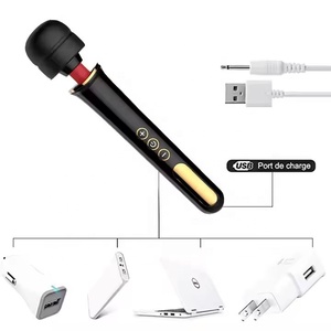 Prix usine nouveau 10 vitesses grande baguette sexuelle bâton de Massage AV vibrateurs Sexy Rechargeable magique corps masseur vibrateur - Product Image 4