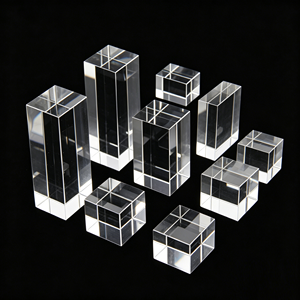 HBL Vente en gros de cubes de verre vierges en cristal K9 poli Cube photo en cristal gravé au laser 3D Presse-papiers - Product Image 1