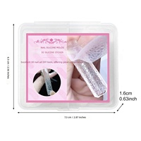 Moule à ongles en plastique le plus vendu, motifs flocons de neige de Noël, imprimé léopard, nœud papillon, étoiles, 3D, DIY, en boîte