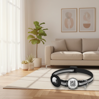 Neues Design Plastik-GPS IP67 Haustier-Airtag-Halsband mit Glocke, Anpassbarem Smart-ID-QR-Code, Personalisiertem Verstellbarem Sicherheits-Reflektorhalsband für Katzen