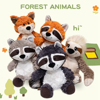 Peluches d'animaux de la forêt : raton laveur, renard, paresseux – Poupées en peluche pour machines à griffes – Vente en gros